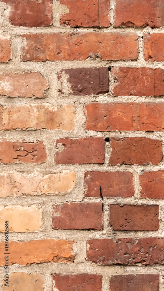 Obraz premium red brick with visible details. background or texture