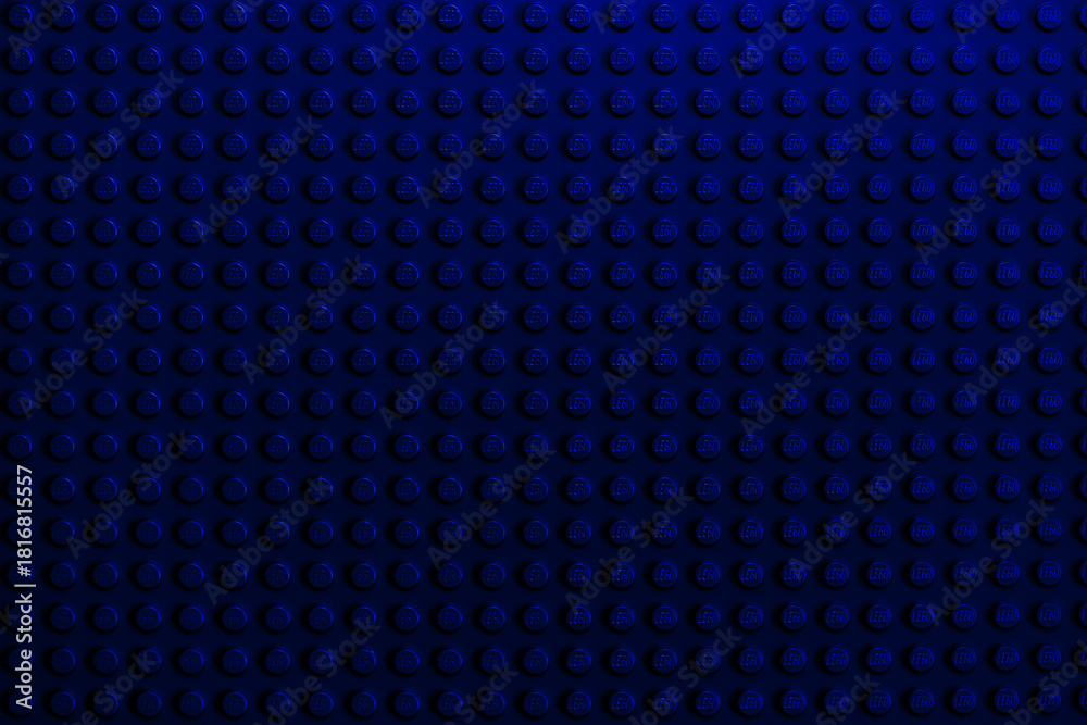 Naklejka premium Blue background of the LEGO Classic baseplate