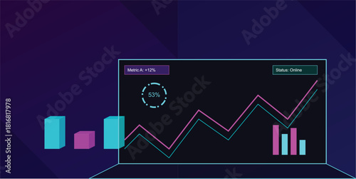 Business Analytics Dashboard App – Real-Time Finance, Investment & Trade Data with Charts, Graphs & Metrics for Fintech, SaaS & Enterprise – Vector Illustration