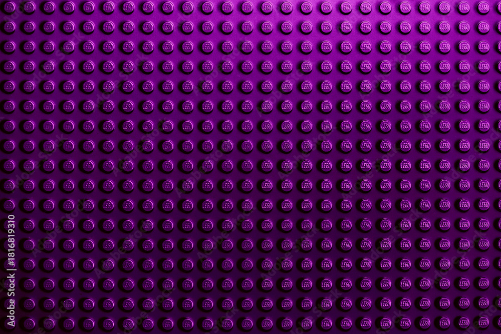 Obraz premium Purple background of the LEGO Classic baseplate