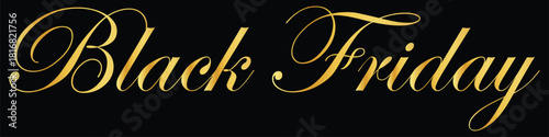 Black friday calligraphy text on background. Typography design. Vector illustration. 