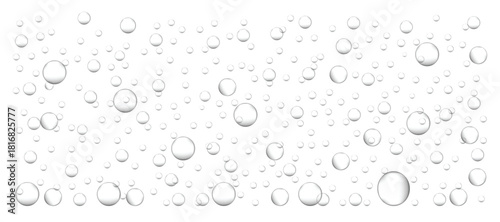 Water bubbles fizzy bubbles. Bubble drops of water Vector illustration.