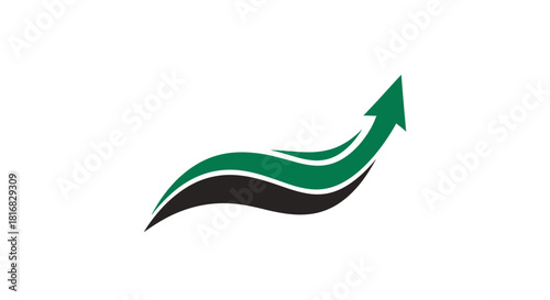 Abstract Arrow Growth Symbolizing Progress, Dynamic Expansion, And Upward Trend