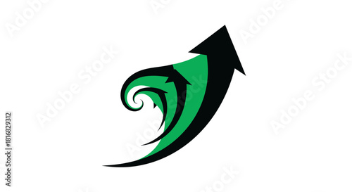 Abstract Arrow Growth Symbolizing Evolution And Positive Strategy Concept Design