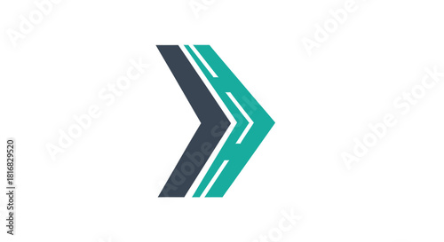 Abstract Arrow Logo Illustrating Direction Guidance and Modern Digital Evolution