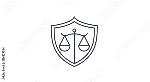 A Shield Symbolizing Legal Integrity and Judicial Balance Representing Justice