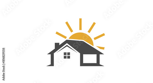 A Shining Home Symbolizing Brightness, Warmth, Opportunity, And Positive Energy Symbol