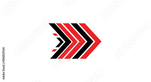 Abstract Arrow Logo Illustrating Direction, Progress, Speed and Movement Concepts