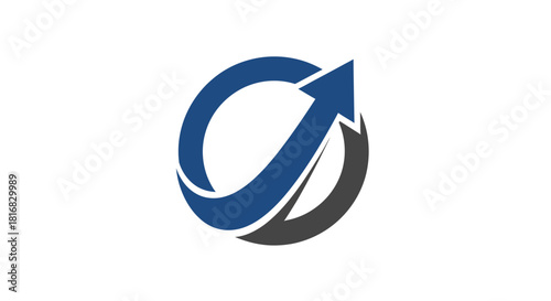 Abstract Arrow And Circle Graphic Emphasizing Growth, Progress, And Forward Momentum