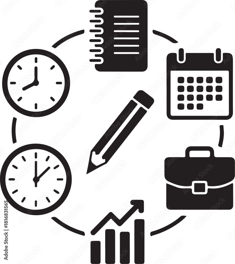 Fototapeta premium Manage your time and goals for business success