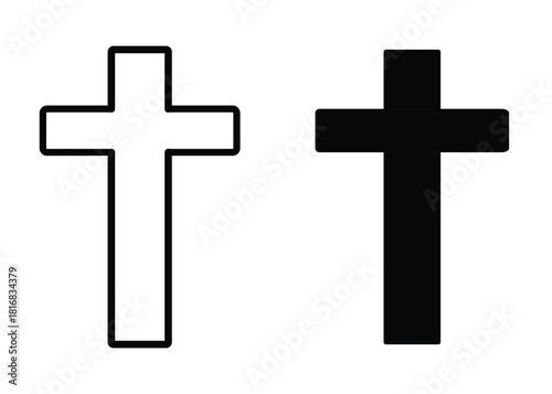 Christian Cross Vector Sign Religious Symbol