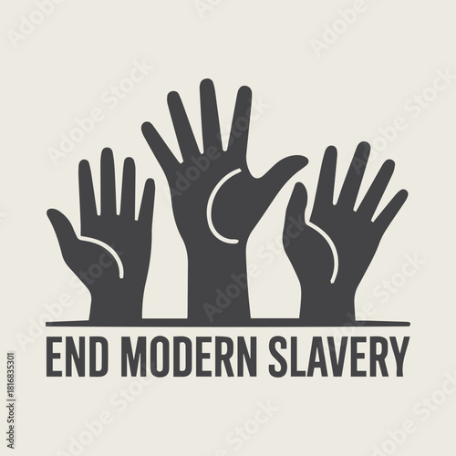 End modern slavery awareness vector pack — silhouettes, justice icons, solidarity hands, Dec 2 abolition poster design templates