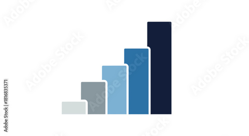 Abstract Chart Showing Market Growth And Business Development In A Simple Way