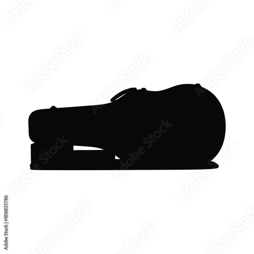 Acoustic guitar case silhouette