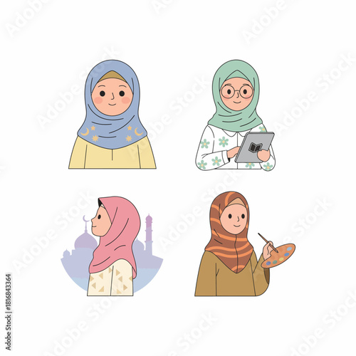 Beautiful Muslim Girl in Traditional Attire, Celebrating Culture and Heritage