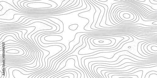 Organic Topography Line Texture – Geometric Terrain Mapping Vector Pattern.
