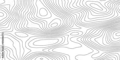 Abstract Terrain Flow Lines – Minimal Contour Map Vector Design.