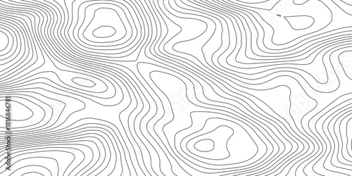 Abstract Terrain Flow Lines – Minimal Contour Map Vector Design.