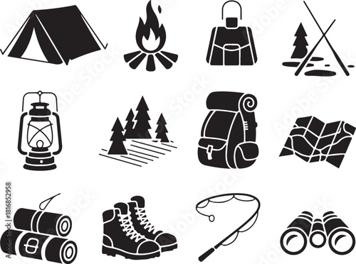 Plan your next camping adventure with these icons