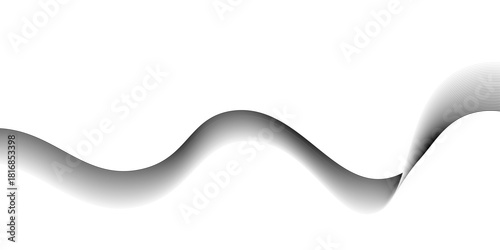 Abstract grey, white smooth element swoosh speed wave, Stylized line art background. Vector illustration. twisted curve lines with blend effect. presentation, banner.