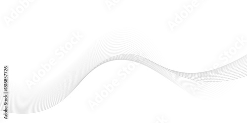 Abstract grey, white smooth element swoosh speed wave, Stylized line art background. Vector illustration. twisted curve lines with blend effect. presentation, banner.