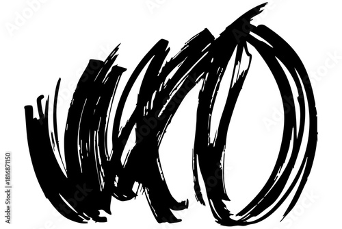 ブラシストロークの抽象アート｜手描きの筆跡テクスチャ素材