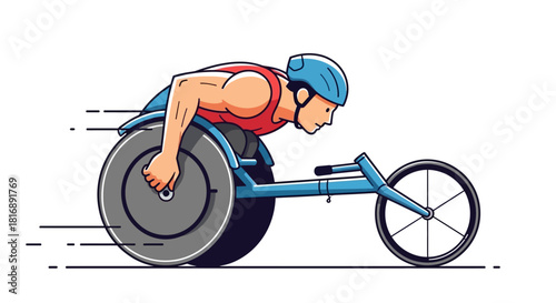 Wheelchair Racer in Action Determination and Speed