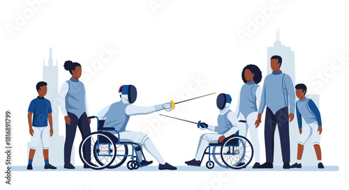 Inclusive Wheelchair Fencing Competition Adaptive Sport and Community Event