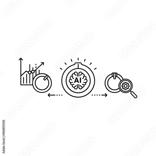 Snowboard and trail icon with number 15, representing winter sport, mountain activity, and resort signage