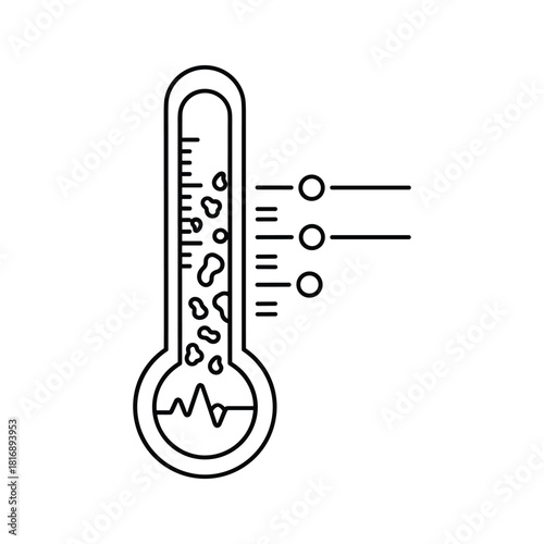 Line graph icon showing fluctuating progress, data analysis, ups and downs, business performance, and market trends illustration