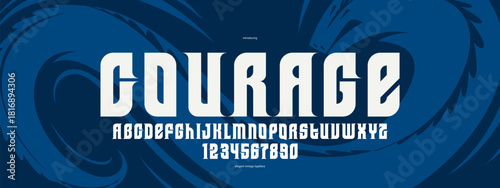 Elegant but bold and strong font for logo creation, vector luxury elegant vintage serif typeface for emblems and slogans, classic style serif old typography alphabet.