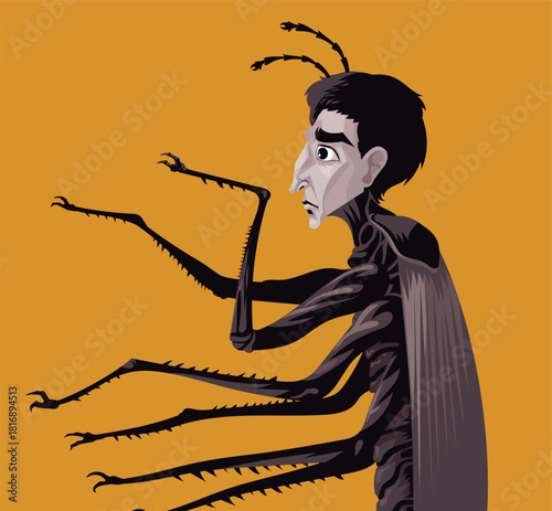 man metamorphosis into insect as a symbol of despair