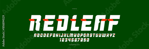 Floral display font for logos and headlines, posters and advertising alphabet letters and numbers italic typeface, beautiful and elegant typography for natural eco product or brand.