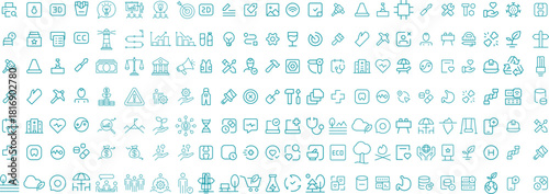 Set of ui ux icon set, user interface iconset collection. Editable Stroke Vector Design.
