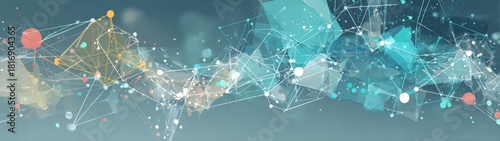 Futuristic Digital Network, abstract design featuring crossed lines and dots in white and blue, conveying high-speed internet connection on a minimalist background.