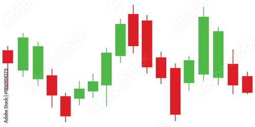 Candlestick Trading Chart Vector – Stock Market & Crypto Investment Analysis Icons for Financial
 Growth and Downtrend Signals
