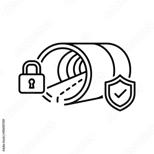 Outline icon representing internal body heat, stomach fire, or heartburn symptom isolated on