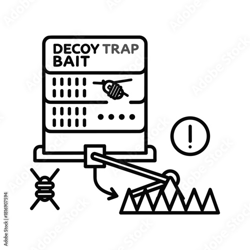 Decoy trap bait icon isolated on, vector illustration