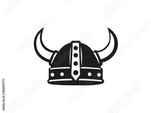 viking helmet logo vector