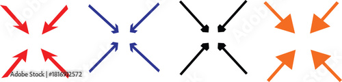 maximize and minimize line Arrows icon set, expanding arrow line icon symbol, expanding arrow line icons on white background.
