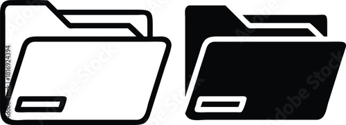 Document Storage File Directory Organization Information Folder Vector Silhouette and Pictogram..eps