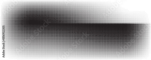 Grunge halftone gradient background. Faded grit noise texture. White and black sand wallpaper. Retro pixelated backdrop. Anime or manga style comic overlay. Vector graphic design textured template