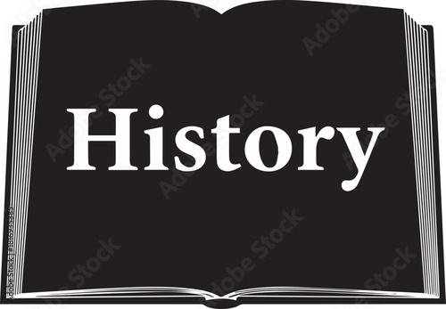 Open book with the word history written on the pages