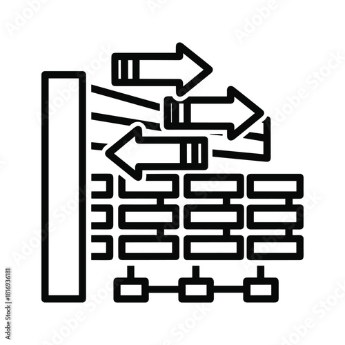 Aerial Hoop Performer Line Art Icon