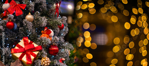 Christmas tree decoration close up