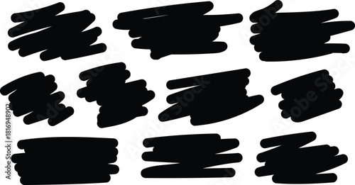 Scribble marks on white background