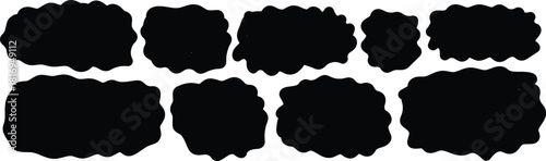 Ink blot irregular shapes