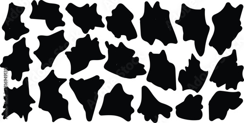 Pattern of black abstract organic shapes