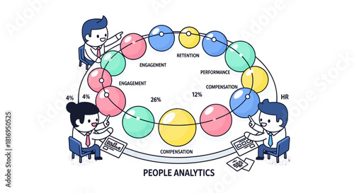 People Analytics HR Workflow Diagram for Employee Engagement and Performance