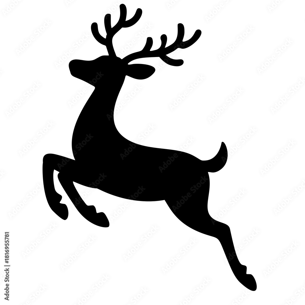 Obraz premium deer silhouette vector